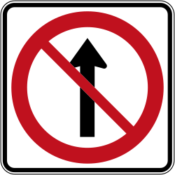 Prohibido seguir recto.